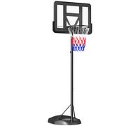 TEMU SPORTNOW Canasta de Baloncesto Ajustable 216-277 cm Aro de Baloncesto para Exterior con Ruedas y Base Rellenable para Adolescentes y Adultos Negro