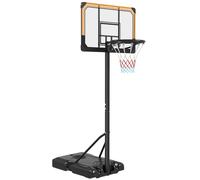 TEMU SPORTNOW Canasta de Baloncesto de Exterior Ajustable 213-243cm Aro de Baloncesto con Soporte Canasta de Baloncesto con Ruedas Base Rellenable Negro