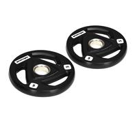 TEMU SPORTNOW Juego de 2 Discos de Pesas Ø24x3.5 cm de Hierro Fundido 5 kg Placas de Pesas Recubierta de Goma con Orificio de 5 cm para Barra o Mancuernas Fitness en Gimnasio Casa Negro