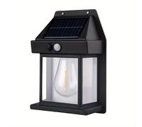 TEMU Staaricc 1-PC Lámpara de pared solar con filamento de tungsteno, una lámpara de pared solar y sensor de movimiento, para la decoración de iluminación de jardines, patios y al .