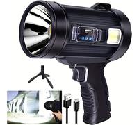 TEMU Staaricc Linternas LED Recargables de , Super Brillantes con 6 y Luz Solar COB, Grande Portátil para Caza, Camping, , Senderismo, Interfaz USB