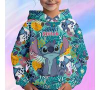 TEMU Stitch Sudadera con Capucha para Niños y Niñas, Diseño Lindo de Halloween Casual Otoño Invierno Estampado 3D Cartoon Regalo Infantil Moda 3D Ropa Deportiva 4-14 Años