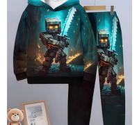 TEMU Sudadera casual con estampado de figura 3D para niños, ideal para y otoño, conjunto de ropa para cantar al para niños, para exteriores