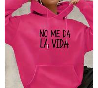 TEMU Sudadera casual y elegante para mujer con bolsillo y la en español " dio una ", para el uso diario, ideal para otoño e invierno, ideal para las amantes de