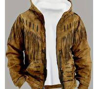 TEMU Sudadera unisex con cremallera y capucha estilo vaquero retro , moda casual, tops, regalo