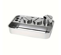 TEMU Suministros de manicura profesional que incluyen un kit de limpieza de uñas de acero inoxidable y un organizador de escritorio para herramientas de nail art