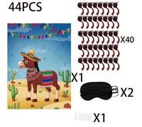 TEMU Suministros para Fiestas con 40 Burros Decorados con , Póster Grande del Juego de Burros para , Accesorios para Fiestas de , Halloween, Navidad, Año , San Valentín de