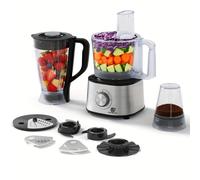 TEMU SUPERLEX Procesador de Alimentos Profesional 12 en 1 Versátil con Licuadora de 1.75L, de 1.2L, Triturador, Emulsionador y Diseño Ahorrador de para Cortar, Rallar y Juliennar