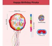 TEMU Surprinata Piñata Plegable con Cuerda de 4 Piezas, Piñata + Antifaz + Murciélago + Tirachinas para Decoraciones de , Fiestas Temáticas y Celebraciones Mexicanas