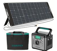 TEMU SWAREY Batería Externa Portátil con Panel Solar de 200W | Estación de Energía de 518Wh, AC de 500W, Puerto USB-C de 65W, Batería de para , Viajes, Camping, Autocaravana, Emergencia