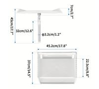 TEMU Tabla de Corte de Flicker con Compartimentos y Ranuras para Cuchillos, Mesa de de Pescado en PP Resistente a los UV con de Medición y Soporte Ajustable para Cañas (No para )