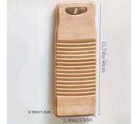 TEMU Tabla de lavar mini rústica, material de bambú duradero, herramienta de lavado doméstico pequeña, diseño espesado, estilo campestre para uso en el hogar