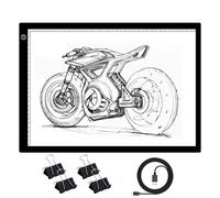 TEMU Tabla de Luz Portátil LED para Calcar A3/A4 sin Cuadrícula Negra, Regulable, Pizarra de Dibujo LED para , Animación y Pintura de Diamantes 5D