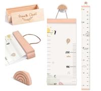 TEMU Tabla de Madera , Graciosa Tabla de Crecimiento, Regla de Medición Colgante Desmontable, Ideal para Decoración de Pared en Dormitorio, para el Crecimiento