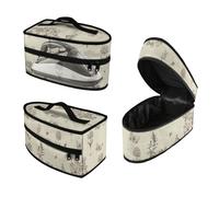 TEMU Tabla de Planchar Portátil con Estampado Floral Vintage y Asa con Cremallera - Resistente a Manchas, Lavable, Plegable Adecuada para Viajes o Almacenamiento