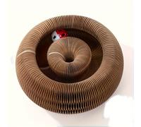 TEMU Tabla de rascar de cartón, juguete rascador duradero y flexible, el entretenimiento en interiores y el comportamiento felino natural.