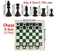 TEMU Tablero de Ajedrez Internacional Piezas de Ajedrez Internacional Ajedrez para Adultos Inteligencia Figuras de Ajedrez de Plástico Juego de