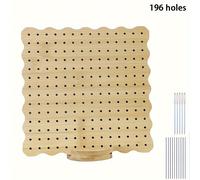 TEMU Tablero de bloqueo de ganchillo Kaishi Khaki con 49/196/289 , alfombrilla de bloqueo de madera para tejer y ganchillo con base , tablero de bloqueo de cuadrado de para manualidades