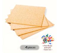 TEMU Tablero de corcho cuadrado sin de 11.8 pulgadas con respaldo autoadhesivo, tablero decorativo, tablero de exhibición para pared de fotos, tablero de anuncios