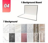 TEMU Tablero de Fotográfico 29x21cm, Juego de 7 Piezas Cara con Madera, Accesorios de Estudio de Calidad para Fotos