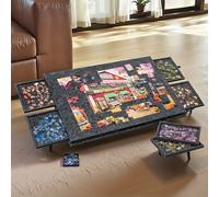 TEMU Tablero de Rompecabezas con Cubierta y Soporte , con Superficie de Fieltro y 6 Cajones para Mayor Portabilidad, Ideal para Puzzles