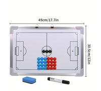 TEMU Tablero de tácticas de fútbol magnético de aleación de aluminio, tablero en la pared para entrenamiento de partidos de fútbol, pizarra de entrenamiento de fútbol