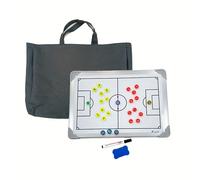 TEMU Tablero de Tácticas Portátil Magnético para Fútbol con Borrador y Pelota - Pizarra Blanca de Aluminio con de Jugadores, Herramienta Manual para Partidos y Entrenamientos