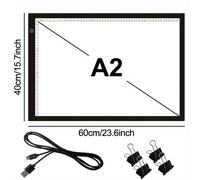 TEMU Tablero LED de Fuente Luminosa A2 Grande - Tabla Portátil para Dibujo con 4 Pinzas, Compatible con Ideal para Animación, , y & Mesa Multifuncional para Artistas e Adultos ()
