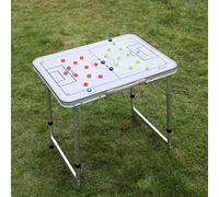 TEMU Tablero magnético de tácticas de fútbol, mesa de demostración portátil para entrenadores, uso universal, sin carga, de aleación de aluminio y material ABS.