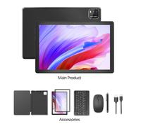 TEMU Tableta 14 de 10.1 Pulgadas, 64GB ROM, -core, 3GB , Memoria Expandible 1TB, Batería de 6000mAh, Cámara 2MP+8MP, WiFi6 Dual-band, Interfaz Type-C, 5G WiFi6, Pantalla IPS 1280*800