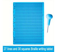 TEMU Tableta de Escritura en Braille - Productos de Aprendizaje para Ciegos - Ayudas de Escritura para con Discapacidad Visual