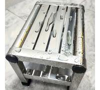 TEMU Taburete Cuadrado de Acero Inoxidable Antideslizante, Silla Minimalista Multiusos Gruesa y Duradera para Hogar Oficina Cocina