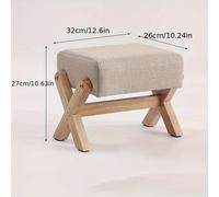 TEMU Taburete de Madera de - Escalón Cuadrado con Escalera Corta Redonda y , Muebles de Exterior (Entrada, ) - Escalones de Madera Duraderos