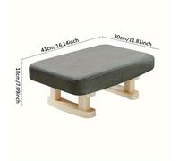 TEMU Taburete de Madera Retro con Cubierta de Tela Tapizada - Taburete Cuadrado Portátil para Camping y Úso Externo Sólo