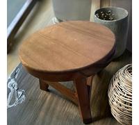 TEMU Taburete mini de madera para suculentas, macetero decorativo con base de madera, pedestal pequeño multifuncional , ideal para soporte de plantas, , patio y decoración del hogar