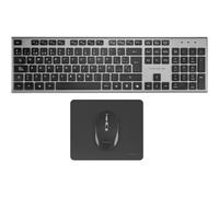 TEMU Tacens Zenith, Combo Inalámbrico con Tecnología 2.4 GHz, Teclado Completo Full-Size con Copilot AI, Ratón Óptico 3200 dpi, Alfombrilla Nanotextil, Español, Negro