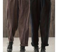 TEMU Talla Grande - Juego de Dos, Ropa Casual de Mujer Talla Grande, Elegante, Diseño de Bolsillo, Pantalones Harem de Vintage