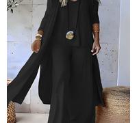 TEMU Talla Grande - Un conjunto de para mujer que una chaqueta de larga y pantalones casuales.