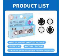 TEMU Tapas de Joystick para PSV1000/2000, Cubiertas de Agarre para Palanca, Piezas de Reparación para Accesorios de la Consola Sony 1000/2000