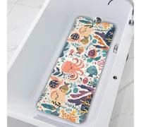 TEMU Tapete de bañera marina submarina colorida - de de dibujos animados con tazas de succión, lavable en máquina, para decoración del hogar y el baño, tapete de baño