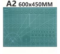 TEMU Tapete de Corte de Artesanía de Cuero Sintético Premium A2 - Tablero de PVC Verde de 60x45cm para Costura, Acolchado, Proyectos y Arcilla - Protector de Escritorio Ideal