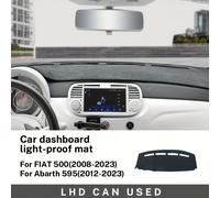 TEMU Tapete de sol para salpicadero de lana KUNGKIC para for FIAT 500 2008-2023, Abarth 595 2012-2023