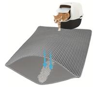 TEMU Tapete para Arena de Gato EVA de Tamaño Extra Grande 35.5 x 24in, Control de Difusión de Panal XL, Fácil de Limpiar y Lavable, Tapete Impermeable para Arena con Malla Ventilada para Uso Interior