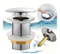 TEMU Tapón de desagüe de acero inoxidable para fregadero con pintado, adecuado para desagües de baño y cocina, operación manual, negro mate, dorado, plateado electrochapado, disponible en