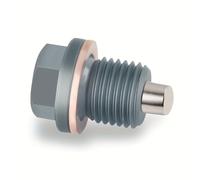 TEMU Tapón de drenaje magnético de aluminio M14x1.5 con 1 junta de aplastamiento - Adecuado para modelos de for ford, GM, for , for Kia y más.