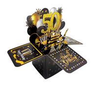 TEMU Tarjeta de de 16/18/21/30/40//70/80/, tarjeta de 30º con nota y sobre, regalos de para esposo, , hombres, mujeres, tarjeta de felicitación de 3D