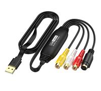 TEMU Tarjeta de de video USB 2.0, Dispositivo de de video RCA a USB, Grabador de convertidor de video , Convertidor de VHS , VHS VCR Hi8 TV a DVD con una sola , para Mac OS X o Windows 7 8 10pcs