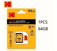 TEMU Tarjeta de Memoria Kodak 1-Pack Micro SD con Adaptador, 32GB/64GB/128GB Tarjeta TF Flash XC C10 A1 para Almacenamiento