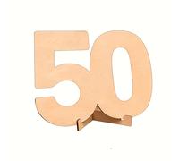 TEMU Tarjeta de Números Elegante en Madera Dorada para y Aniversarios - Importantes desde los 18 los 80 Años, Para Hombres y Mujeres, Mensajes Estilo