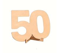 TEMU Tarjeta de Números Elegante en Madera Dorada para y Aniversarios - Importantes desde los 18 los 80 Años, Para Hombres y Mujeres, Mensajes Estilo
